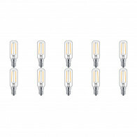 PHILIPS - LED Lampe 10er Pack - CorePro Tube Filament 827 T25L - E14 Fassung - 2.1W - Warmweiß 2700K | Ersetzt 25W