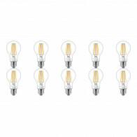 PHILIPS - LED Lampe 10er Pack - SceneSwitch Filament 827 A60 - E27 Sockel - Dimmbar - 1.6W-7.5W - Warmweiß 2200K-2700K | Ersetzt 16W-60W