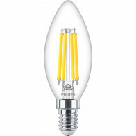PHILIPS - LED-Lampe E14 - MASTER Value LEDcandle E14 Filament Klar 3.4W 470lm - 927 Sehr Warmweiß 2700K - Beste Farbwiedergabe - Dimmbar | Ersetzt 40W