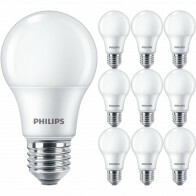 PHILIPS - LED-Lampe E27 10er-Pack - Corepro LEDbulb E27 Matt Birnenform 4.9W 470lm - 830 Warmweiß 3000K | Ersetzt 40W