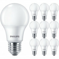 PHILIPS - LED-Lampe E27 10er-Pack - Corepro LEDbulb E27 Matt Birnenform 4.9W 470lm - 840 Neutralweiß 4000K | Ersetzt 40W