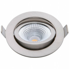 EcoDim - LED Spot - Inbouwspot - ED-10024 - 5W - Waterdicht IP54 - Dimbaar - Dim to Warm - Warm Wit 2000K-3000K - Geborsteld Nikkel - Aluminium - Rond - Kantelbaar