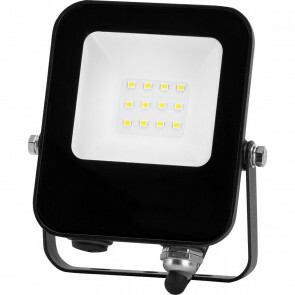 LED Bouwlamp 100 Watt met sensor - LED Schijnwerper - Aigi Sunny - Natuurlijk Wit 4000K - Waterdicht IP65 - Mat Zwart - Aluminium