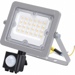 LED Bouwlamp met Sensor - Aigi Zuino - 20 Watt - Natuurlijk Wit 4000K - Waterdicht IP65 - Kantelbaar - Mat Grijs - Aluminium