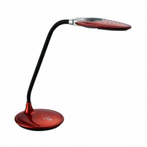LED Bureaulamp met Vergrootglas - Aigi Magnoty - 5W - Natuurlijk Wit 5000K - Dimbaar - Glans Rood