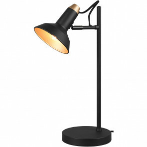 LED Bureaulamp - Tafelverlichting - Trion Rollo - E14 Fitting - Rond - Mat Zwart - Aluminium