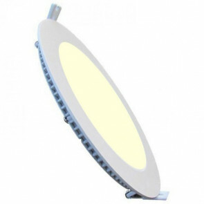 LED Downlight Slim - Inbouw Rond 18W - Dimbaar - Warm Wit 2700K - Mat Wit Aluminium - Ø225mm
