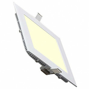 LED Downlight Slim - Inbouw Vierkant 3W - Warm Wit 2700K - Mat Wit Aluminium - 89mm