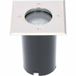 LED Grondspot - Viron Mia - Inbouw - Vierkant - GU10 Fitting - Waterdicht IP65 - Grijs - RVS - Ø110mm