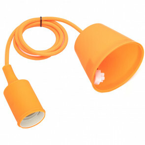 LED Hanglamp - Hanglampen - Aigi Yuka - E27 Fitting - Rond - Mat Oranje - Kunststof