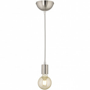 LED Hanglamp - Hangverlichting - Trion Cardino - E27 Fitting - 1-lichts - Rond - Mat Nikkel - Aluminium