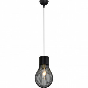 LED Hanglamp - Hangverlichting - Trion Divo - E27 Fitting - 1-lichts - Rond - Mat Zwart - Aluminium
