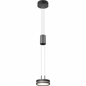 LED Hanglamp - Hangverlichting - Trion Franco - 7.2W - 1-lichts - Warm Wit 3000K - Rond - Mat Antraciet - Aluminium