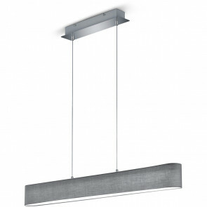 LED Hanglamp - Hangverlichting - Trion Lanago - 18W - Warm Wit 3000K - Rechthoek - Mat Grijs - Aluminium