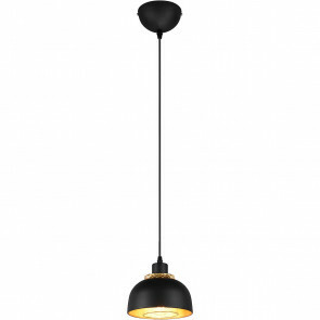 LED Hanglamp - Hangverlichting - Trion Palmo - E27 Fitting - 1-lichts - Rond - Mat Zwart - Aluminium