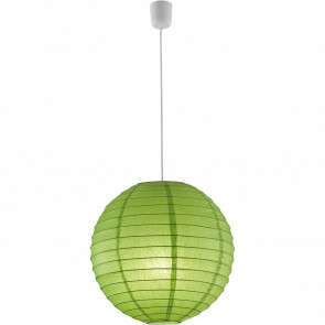 LED Hanglamp - Hangverlichting - Trion Ponton - E27 Fitting - Rond - Mat Groen - Papier