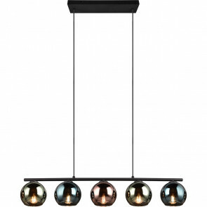LED Hanglamp - Hangverlichting - Trion Stomun - E14 Fitting - 5-lichts - Rechthoek - Mat Nikkel - Aluminium
