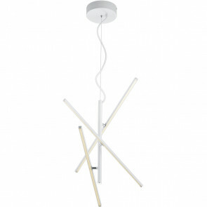 LED Hanglamp - Hangverlichting - Trion Tiraki - 21W - Warm Wit 3000K - Rechthoek - Mat Wit - Aluminium