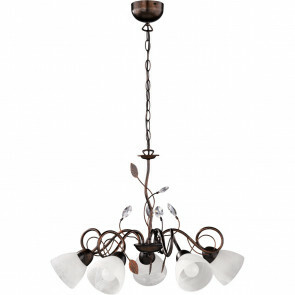 LED Hanglamp - Hangverlichting - Trion Trada - E14 Fitting - 5-lichts - Rond - Antiek Roestkleur - Aluminium