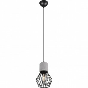 LED Hanglamp - Trion Jamo - E27 Fitting - 1-lichts - Rond - Mat Zwart - Aluminium
