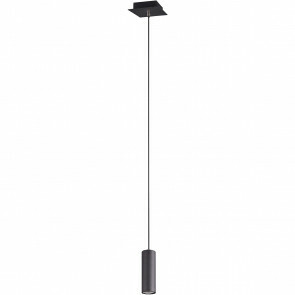 LED Hanglamp - Trion Mary - GU10 Fitting - Rond - Mat Zwart Aluminium