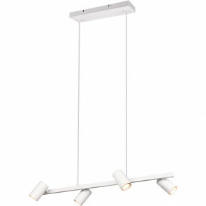 LED Hanglamp - Trion Mary - GU10 Fitting - 4-lichts - Rechthoek - Mat Nikkel - Aluminium 
