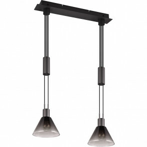 LED Hanglamp - Trion Ivan - E27 Fitting - 2-lichts - Rond - Antiek Nikkel - Aluminium
