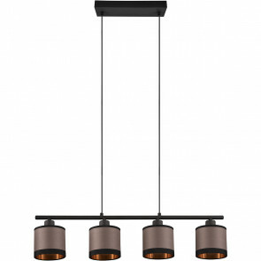 LED Hanglamp - Trion Bimm - E14 Fitting - 4-lichts - Rechthoek - Antiek Nikkel - Aluminium