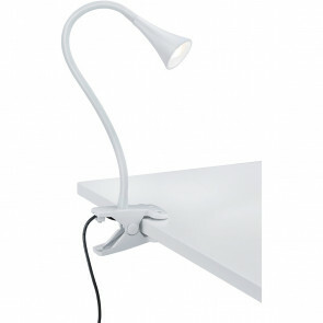 LED Klemlamp - Trion Vipa - 3W - Warm Wit 3000K - Glans Wit - Kunststof