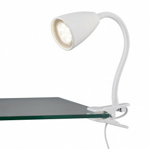 LED Klemlamp - Trion Fexy - E14 Fitting - Glans Grijs - Kunststof