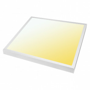 LED Paneel - Aigi Limno Slim - 60x60 - Aanpasbare Kleur CCT - 32W Opbouw Vierkant - Smart Wifi - Dimbaar - Mat Wit - Aluminium