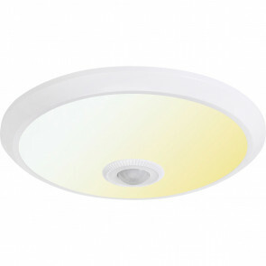 LED Lamp met Bewegingssensor - Opbouw Ovaal - 360° - E27 - Mat Wit Kunststof