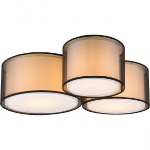 LED Plafondlamp - Plafondverlichting - Trion Bidon - E27 Fitting - 3-lichts - Rond - Mat Zwart - Aluminium