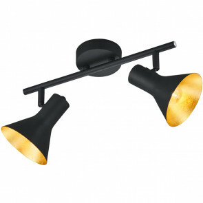 LED Plafondlamp - Plafondverlichting - Trion Nana - E14 Fitting - 2-lichts - Rond - Mat Zwart - Aluminium