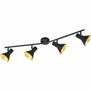 LED Plafondlamp - Plafondverlichting - Trion Nana - E14 Fitting - 4-lichts - Verstelbaar - Rond - Mat Zwart - Aluminium