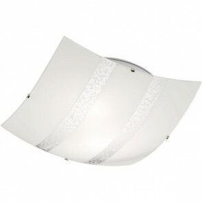 LED Plafondlamp - Plafondverlichting - Trion Niki - E27 Fitting - 2-lichts - Vierkant - Mat Zilver - Glas