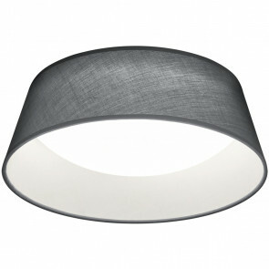 LED Plafondlamp - Plafondverlichting - Trion Pinton - 14W - Warm Wit 3000K - Rond - Mat Grijs - Textiel