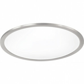 LED Plafondlamp - Plafondverlichting - Trion Povino - 25W - Warm Wit 3000K - Dimbaar - Rond - Mat Nikkel - Aluminium