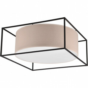 LED Plafondlamp - Plafondverlichting - Trion Johy - E27 Fitting - Rond - Industrieel - Mat Zwart - Aluminium