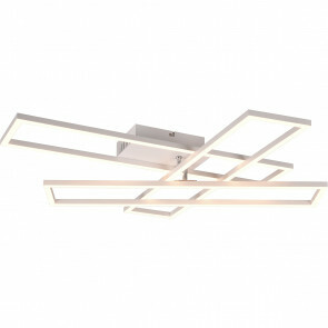 LED Plafondlamp - Plafondverlichting - Trion Dowino - 33W - Aanpasbare Kleur - Vierkant - Mat Nikkel - Aluminium