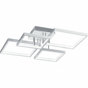 LED Plafondlamp - Plafondverlichting - Trion Soranto - 24W - Warm Wit 3000K - Dimbaar - Vierkant - Mat Grijs - Aluminium