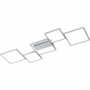 LED Plafondlamp - Plafondverlichting - Trion Soranto - 34W - Warm Wit 3000K - Dimbaar - Rechthoek - Mat Grijs - Aluminium