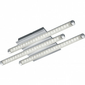 LED Plafondlamp - Plafondverlichting - Trion Staton - 12W - Warm Wit 3000K - Rechthoek - Mat Chroom - Aluminium