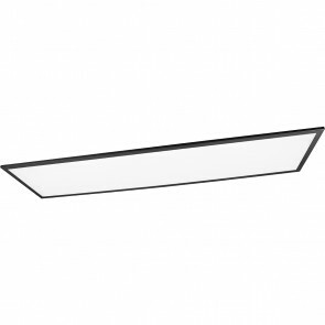 LED Plafondlamp - Plafondverlichting - Trion Tirus XL - 34W - Aanpasbare Kleur - Rechthoek - Mat Zwart - Aluminium