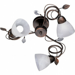 LED Plafondlamp - Plafondverlichting - Trion Trada - E14 Fitting - 3-lichts - Rond - Antiek Roestkleur - Aluminium
