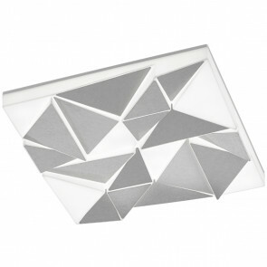 LED Plafondlamp - Plafondverlichting - Trion Trupoz - 24W - Aanpasbare Kleur - Vierkant - Mat Chroom - Aluminium