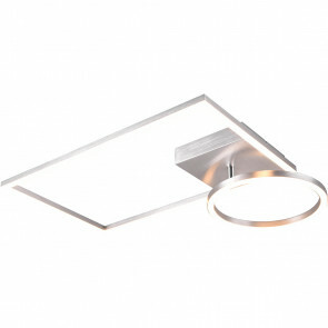 LED Plafondlamp - Plafondverlichting - Trion Viyona - 24W - Warm Wit 3000K - Vierkant - Mat Grijs - Aluminium