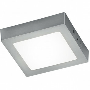 LED Plafondlamp - Plafondverlichting - Trion Zonin - 12W - Warm Wit 3000K - Vierkant - Mat Nikkel - Aluminium