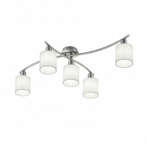 LED Plafondlamp - Trion Gorino - E14 Fitting - 5-lichts - Rond - Mat Wit - Aluminium