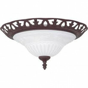 LED Plafondlamp - Trion Rustina - Opbouw Rond - E27 Fitting - 2-lichts - Roestkleur - Aluminium